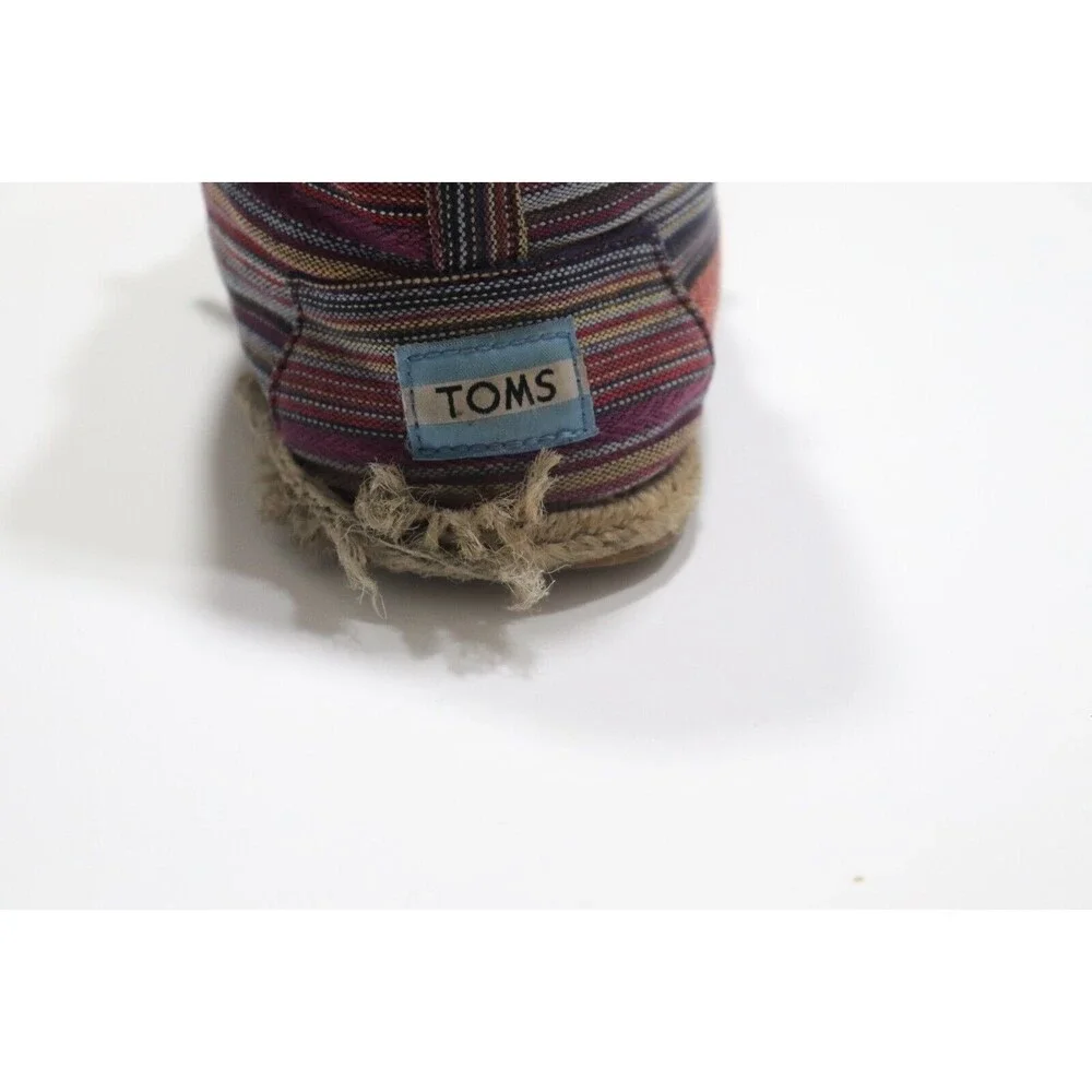 Toms Booties Canvas Hightops Womens Chukka Espadrille Multicolor Size 7.5